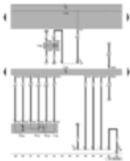 Wiring Diagram  SEAT ALTEA 2007 - Terminal 50 voltage supply relay - Motronic control unit - throttle valve module
