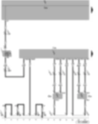 Wiring Diagram  SEAT ALTEA 2008 - Front left vehicle level sender - rear left vehicle level sender - headlight range control - control unit