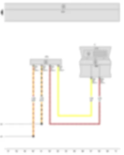 Wiring Diagram  SEAT ALTEA 2011 - Multifunction indicator - Control unit in dash panel insert - Data bus diagnostic interface