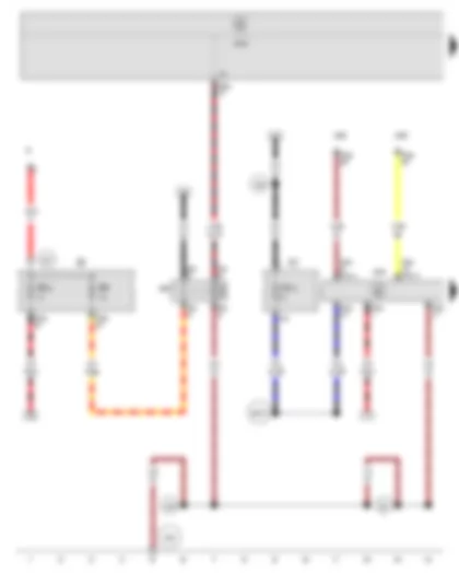Wiring Diagram  SEAT ALTEA 2012 - Onboard supply control unit - Data bus diagnostic interface - Terminal 15 voltage supply relay 2