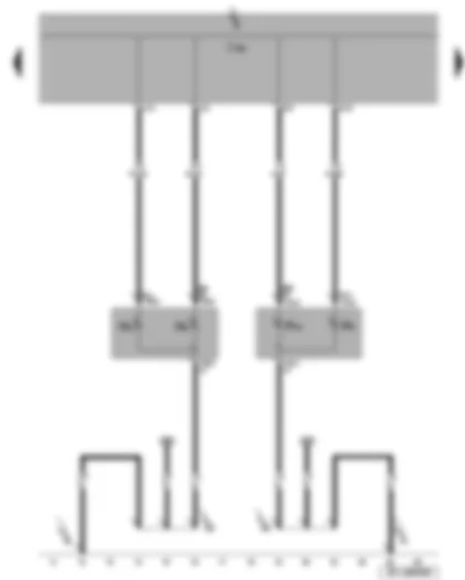 Wiring Diagram  SEAT ALTEA 2008 - Rear brake light bulbs - rear turn signal bulbs - onboard supply control unit