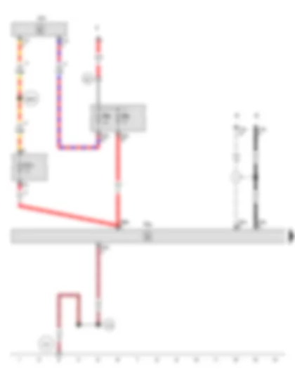 Wiring Diagram  SEAT ALTEA 2011 - Voltage stabiliser - Telephone transmitter and receiver unit - Fuse 9 on fuse holder B