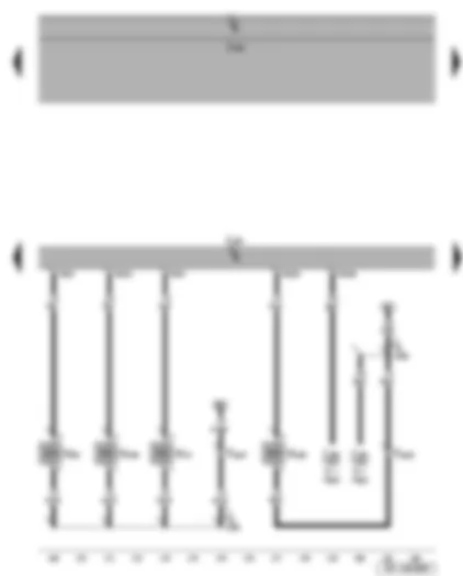 Wiring Diagram  SEAT ALTEA 2008 - Active charcoal filter system solenoid valve 1 - charge pressure control solenoid valve - inlet camshaft control valve 1 - Motronic control unit