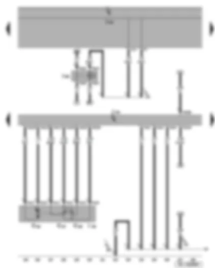 Wiring Diagram  SEAT ALTEA 2008 - Terminal 50 voltage supply relay - Motronic control unit - throttle valve module