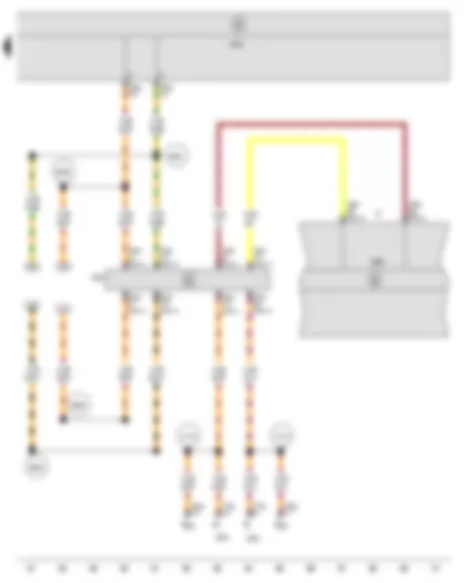 Электросхемa  SEAT ALTEA 2012 - Блок управления комбинации приборов - Диагностический интерфейс шин данных - Комбинация приборов