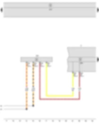 Электросхемa  SEAT ALTEA 2012 - Блок управления комбинации приборов - Блок управления бортовой сети - Диагностический интерфейс шин данных - Комбинация приборов