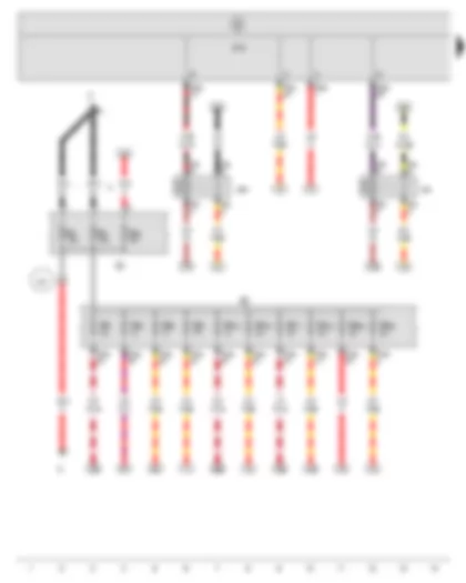 Wiring Diagram  SEAT ALTEA 2012 - X-contact relief relay - Terminal 15 voltage supply relay 2 - Fuse holder A - Fuse holder B