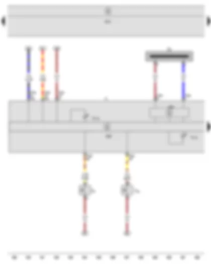 Wiring Diagram  SEAT ALTEA 2015 - Immobiliser reader coil - Handbrake warning switch - Brake fluid level warning contact - Immobiliser control unit - Dash panel insert