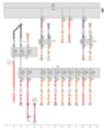 Wiring Diagram  SEAT ALTEA 2012 - X-contact relief relay - Terminal 15 voltage supply relay 2 - Fuse holder A - Fuse holder B