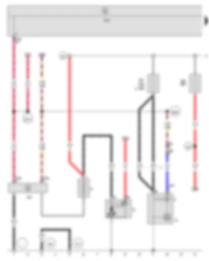 Wiring Diagram  SEAT ALTEA 2012 - Battery - Starter - Alternator - Battery monitor control unit - Onboard supply control unit