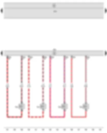 Wiring Diagram  SEAT ALTEA 2014 - Engine control unit - Injector - cylinder 1 - Injector - cylinder 2 - Injector - cylinder 3 - Injector - cylinder 4