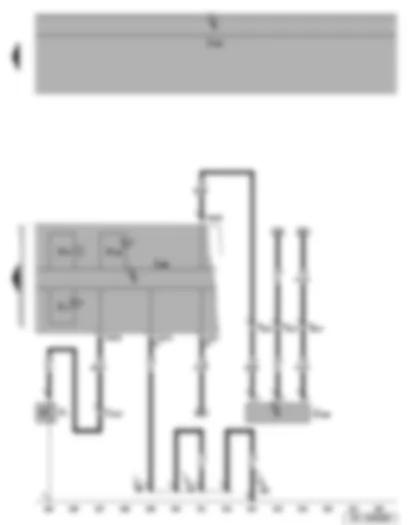 Wiring Diagram  SEAT ALTEA 2008 - Warning buzzer - oil pressure switch - dash panel insert - oil level warning lamp - oil pressure warning lamp - oil level and oil temperature sender