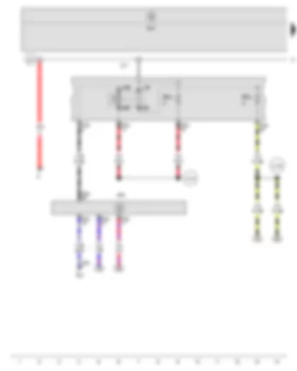 Wiring Diagram  SEAT ALTEA 2012 - Terminal 30 voltage supply relay - Engine control unit