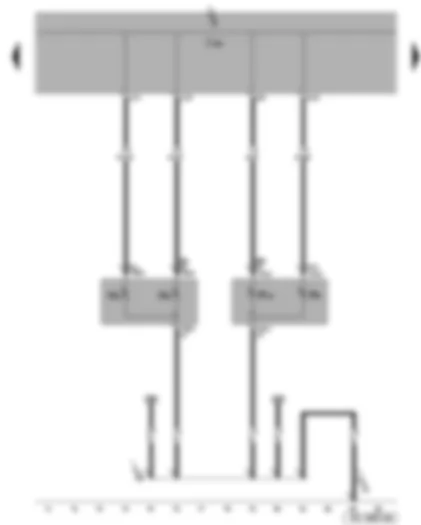 Wiring Diagram  SEAT ALTEA 2010 - Rear brake light bulbs - rear turn signal bulbs - onboard supply control unit