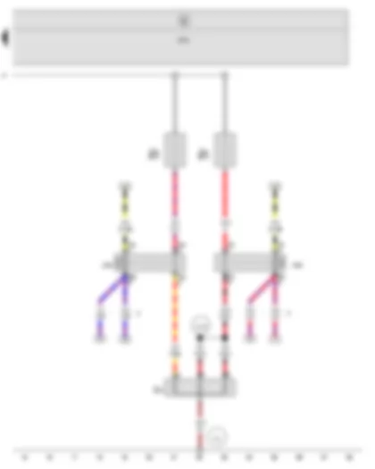 Wiring Diagram  SEAT ALTEA 2014 - Low heat output relay - High heat output relay - Auxiliary air heater element