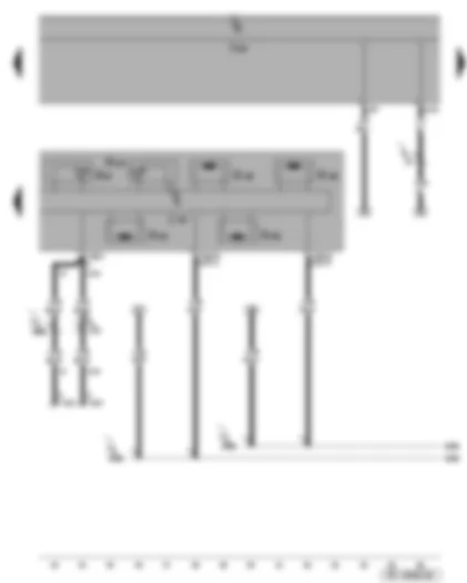 Wiring Diagram  SEAT ALTEA 2015 - Mechatronics for dual clutch gearbox - gearbox oil temperature sender - input shaft speed sender 1 and 2 - gearbox output speed sender