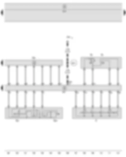 Wiring Diagram  SEAT ALTEA 2009 - Ignition/starter switch - Turn signal switch - Headlight dipper and flasher switch - Cruise control system switch - Cruise control system (CCS) SET button - Steering angle sender - Onboard supply control unit