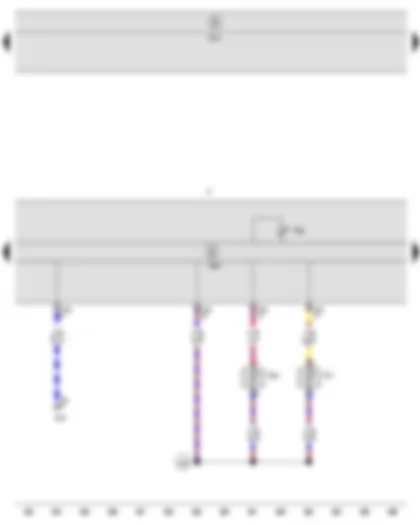 Wiring Diagram  SEAT ALTEA 2009 - Ambient temperature sensor - Coolant shortage indicator sender - Onboard supply control unit - Dash panel insert
