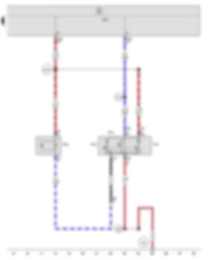 Wiring Diagram  SEAT ALTEA 2009 - Onboard supply control unit - Front passenger reading light - Driver side reading light - Rear centre reading light