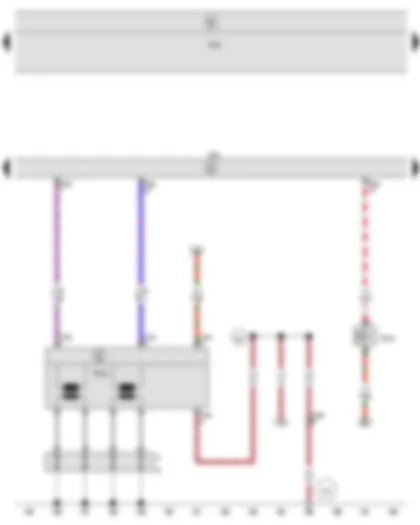 Wiring Diagram  SEAT ALTEA 2015 - Onboard supply control unit - Engine control unit - Ignition transformer - Fuel pressure regulating valve - Spark plug connector - Spark plugs