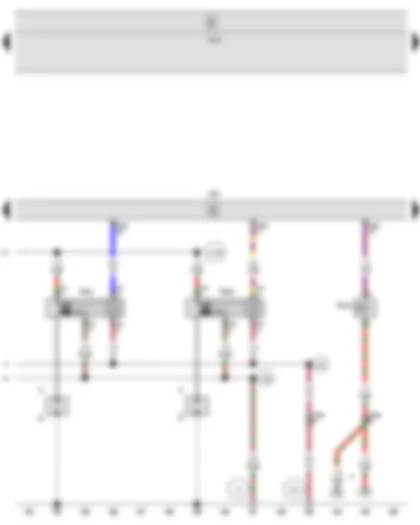 Wiring Diagram  SEAT ALTEA 2012 - Engine control unit - Fuel pressure regulating valve - Ignition coil 3 with output stage - Ignition coil 4 with output stage - Spark plug connector - Spark plugs