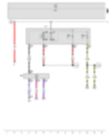 Wiring Diagram  SEAT ALTEA 2012 - Terminal 30 voltage supply relay - Engine control unit