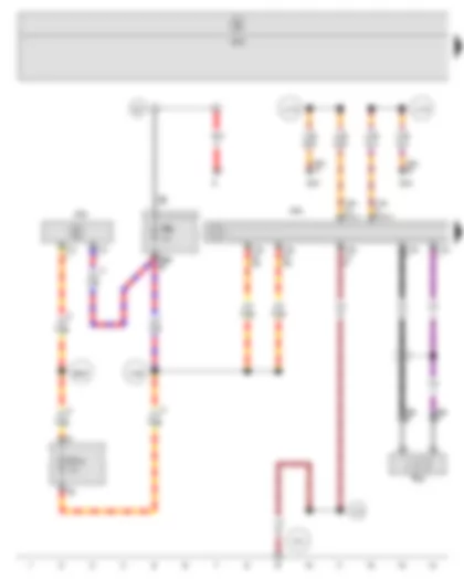 Wiring Diagram  SEAT ALTEA 2012 - Control unit with display for radio and navigation - Voltage stabiliser - Fuse holder B