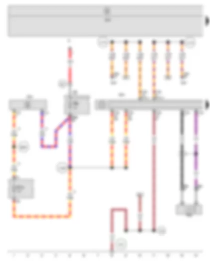 Wiring Diagram  SEAT ALTEA 2012 - Control unit with display for radio and navigation - Voltage stabiliser - Fuse holder B