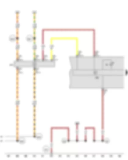 Wiring Diagram  SEAT ALTEA 2014 - Control unit in dash panel insert - Data bus diagnostic interface - Alternator warning lamp