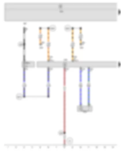 Wiring Diagram  SEAT ALTEA 2012 - Rear parking aid warning buzzer - Parking aid control unit