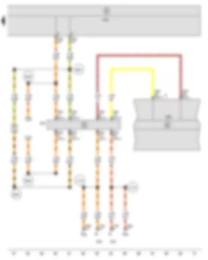 Электросхемa  SEAT ALTEA 2012 - Блок управления комбинации приборов - Диагностический интерфейс шин данных - Комбинация приборов