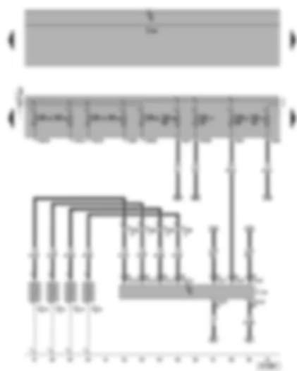 Wiring Diagram  SEAT ALTEA 2004 - Automatic glow period control unit - spark plug - (engine)