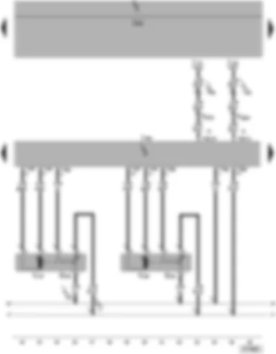 Wiring Diagram  SEAT ALTEA 2004 - Defroster flap control motor - right temperature flap control motor - Climatronic control unit