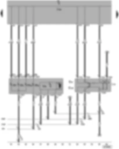Wiring Diagram  SEAT ALTEA 2004 - Illumination regulators - switches - instruments - headlight range control - onboard supply control unit - right dipped beam bulb - right main beam bulb