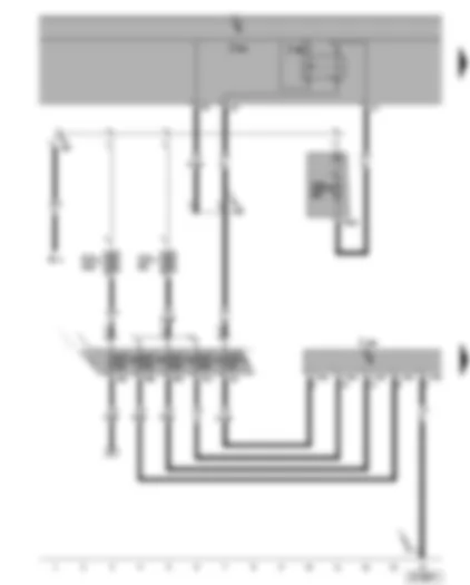 Wiring Diagram  SEAT ALTEA 2012 - Trailer detector control unit - terminal 15 voltage supply relay -2-