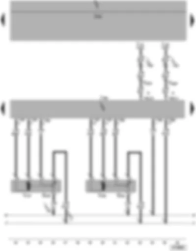Wiring Diagram  SEAT ALTEA 2006 - Defroster flap control motor - right temperature flap control motor - Climatronic control unit