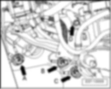 SEAT ALTEA 2014 Overview of earth points in engine compartment