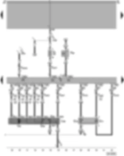 Wiring Diagram  SEAT AROSA 1997 - Motronic control device - ignition installation - Hall transmitter - coolant temperature transmitter