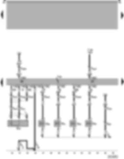 Wiring Diagram  SEAT AROSA 2000 - Motronic control device - pinking sensor - injection valves