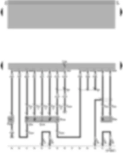 Wiring Diagram  SEAT AROSA 1999 - Diesel direct injection system control unit - quantity adjuster - needle lift sender - fuel temperature sender - modulating piston movement sender