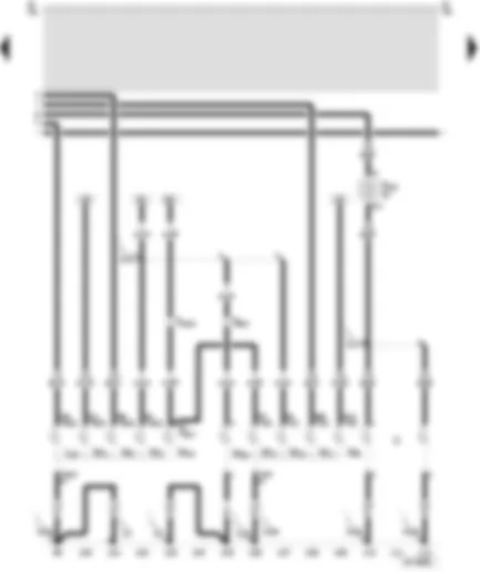 Wiring Diagram  SEAT AROSA 1999 - Turn signal switch - parking light switch - front left turn signal bulb - front right turn signal bulb - side turn signal bulb - left - side turn signal bulb - right