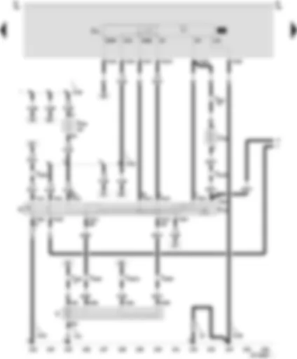 Wiring Diagram  SEAT AROSA 1999 - Intermittent wiper switch - horn plate - windscreen wiper motor - windscreen and rear window washer pump