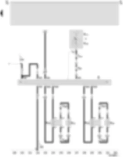 Wiring Diagram  SEAT AROSA 1998 - Radio - aerial - treble loudspeaker - front left - bass loudspeaker - front left - treble loudspeaker - front right - bass loudspeaker - front right - aerial booster