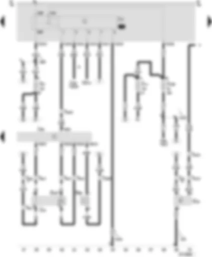 Wiring Diagram  SEAT AROSA 2000 - Simos control unit - speedometer sender - lambda probe - fuel pump relay - activated charcoal filter system solenoid valve I (pulsed) - heating for Lambda probe
