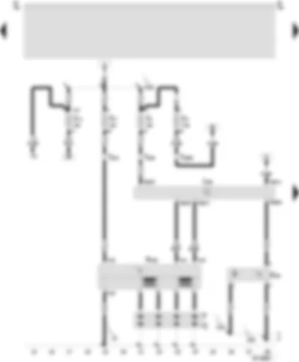 Wiring Diagram  SEAT AROSA 2000 - Control unit for motronic - ignition transformer - hall sender - spark plug connector - flame plug