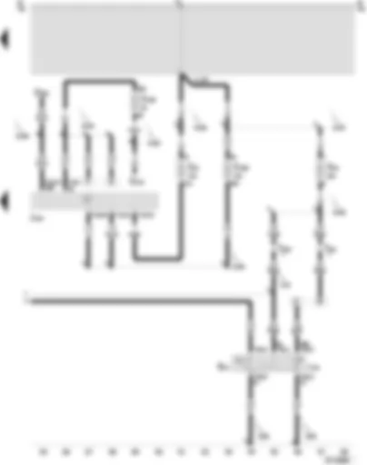 Wiring Diagram  SEAT AROSA 2000 - Central locking and anti-theft warning system control unit - window lifter switch - front right - bulb - for window lifter switch light