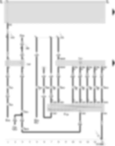 Wiring Diagram  SEAT AROSA 2000 - Control unit for automatic gearbox - relay for starter inhibitor - multi-function switch