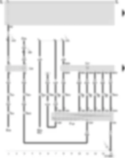 Wiring Diagram  SEAT AROSA 1998 - Control unit for automatic gearbox - relay for starter inhibitor - multi-function switch