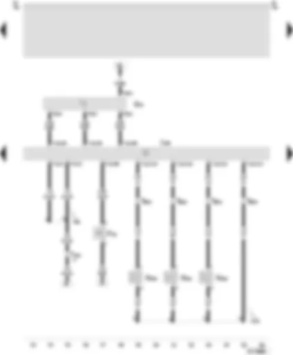 Wiring Diagram  SEAT AROSA 2000 - Control unit for Diesel direct injection system - air mass meter - no. 1 cyl. pump/nozzle valve - no. 2 cyl. pump/nozzle valve - no. 3 cyl. pump/nozzle valve