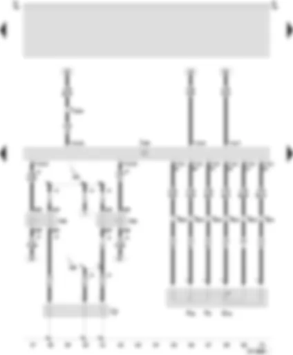 Wiring Diagram  SEAT AROSA 2000 - Control unit for Diesel direct injection system - low heat output relay - high heat output relay - kick-down switch - idling switch - accelerator position sender